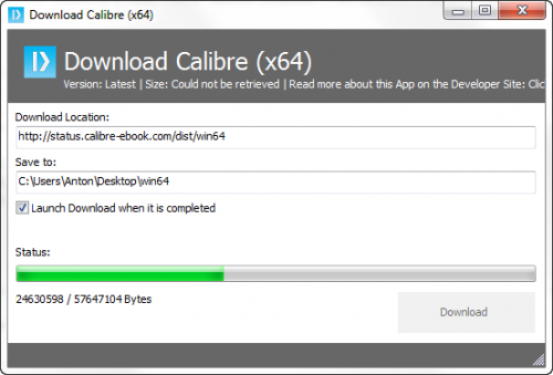 Прямая загрузка программы с помощью DDownloads